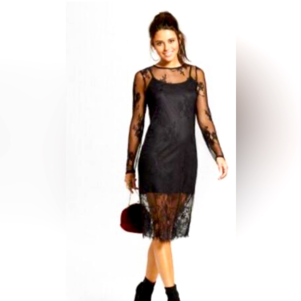 XHILARATION LACE LINED DRESS - Picture 8 of 8